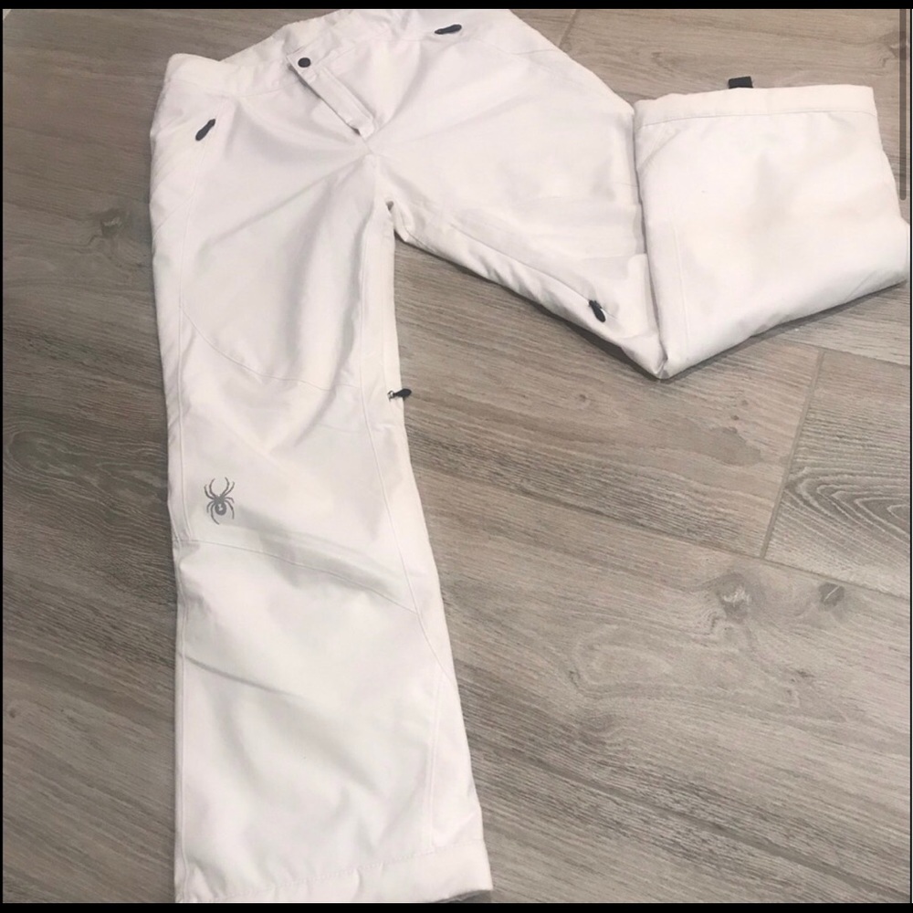 Size 8, white snowboard/ski pants